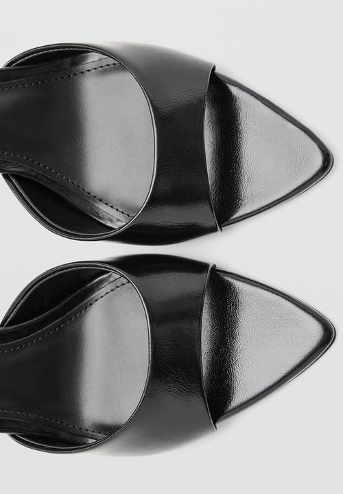 MANGO - Pepybl pointed sandal heel - black