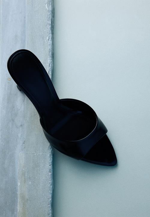 MANGO - Pepybl pointed sandal heel - black