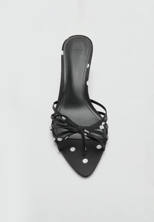MANGO - Blake1 polka dot strappy heel - black