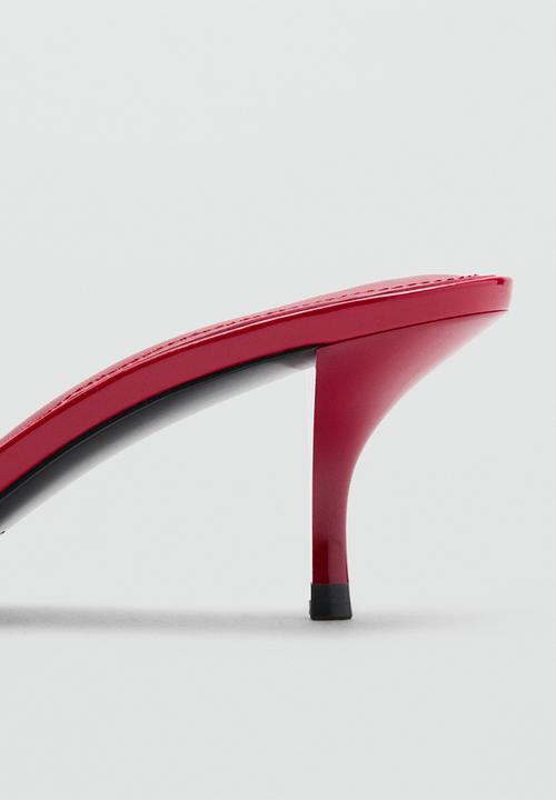 MANGO - Made stiletto mule heel - red