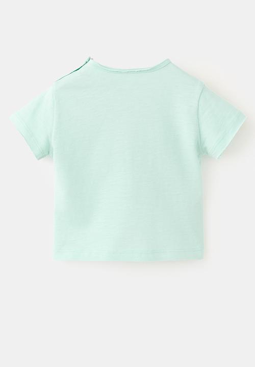 MANGO - T-Shirt Fruits - Turquoise / Aqua