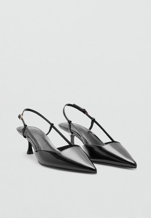 MANGO - Toniobl slingback kitten heel - black