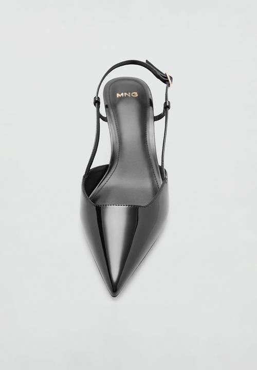 MANGO - Toniobl slingback kitten heel - black
