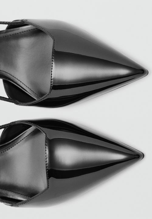 MANGO - Toniobl slingback kitten heel - black
