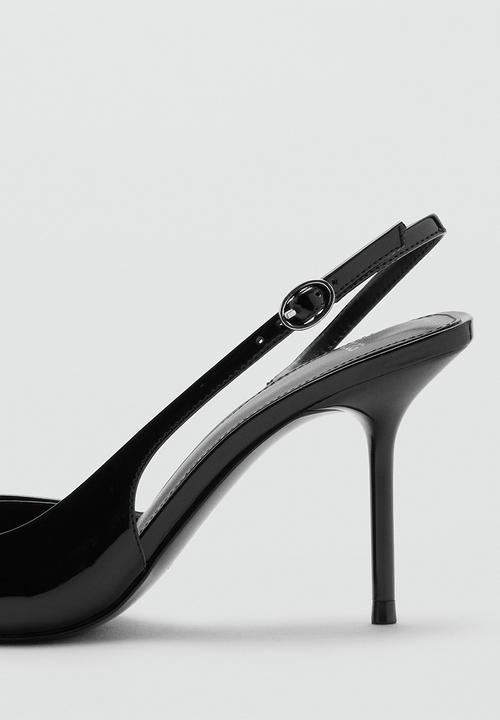 MANGO - Coreob slingback stiletto heel - black