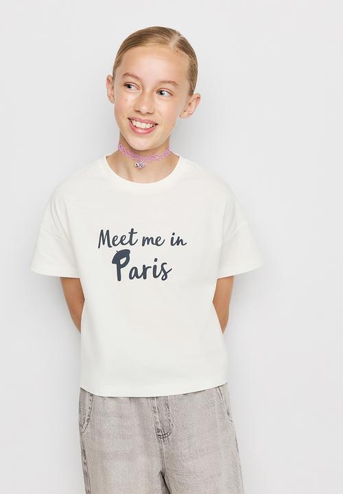 MANGO - T-Shirt Paris - Natural