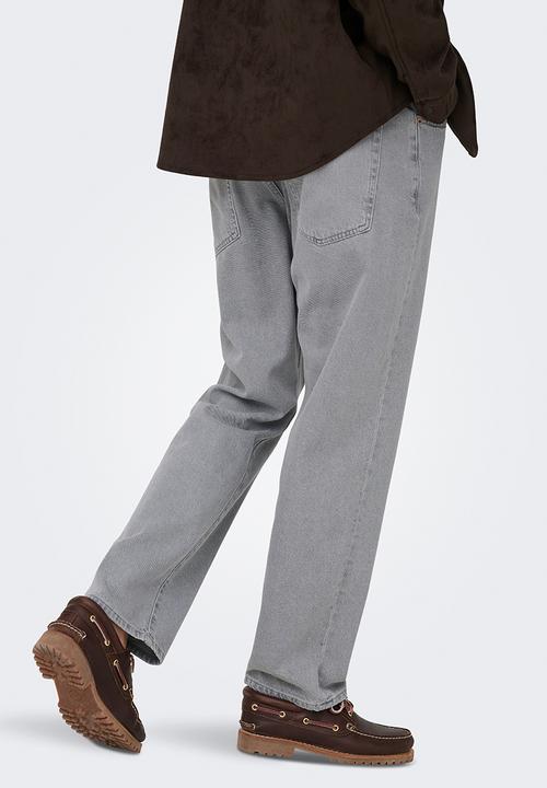 Only & Sons - Edge Straigh Box Tai DNM - Light Grey Denim