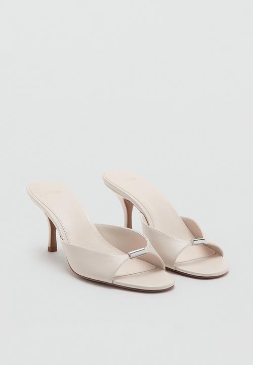 MANGO - Bloom stiletto mule heel - light beige