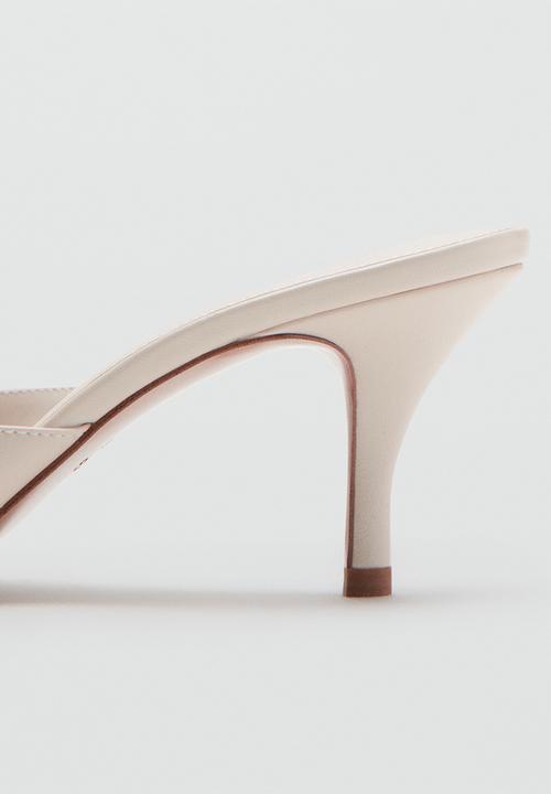 MANGO - Bloom stiletto mule heel - light beige