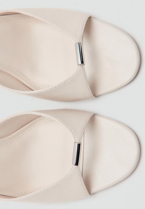 MANGO - Bloom stiletto mule heel - light beige