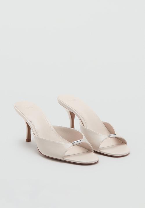 MANGO - Bloom stiletto mule heel - light beige