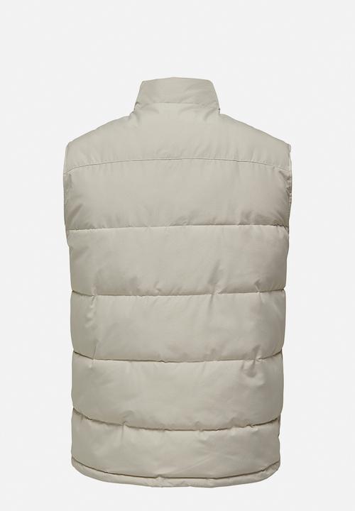Only & Sons - Take Quilted Vest QTW Noos - Silver Lining