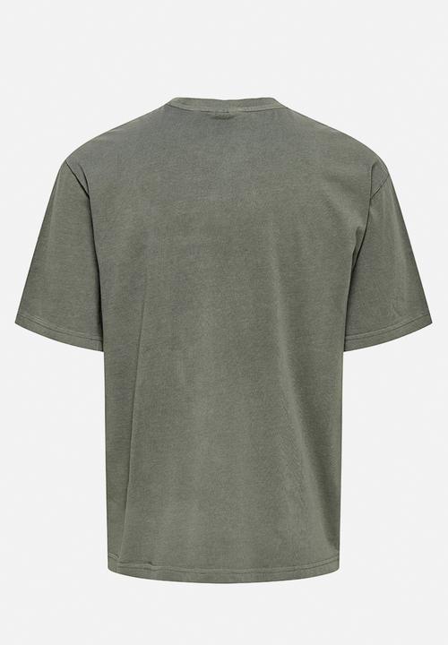 Only & Sons - Distress RLX Short Sleeve Tee Noos - Castor Gray