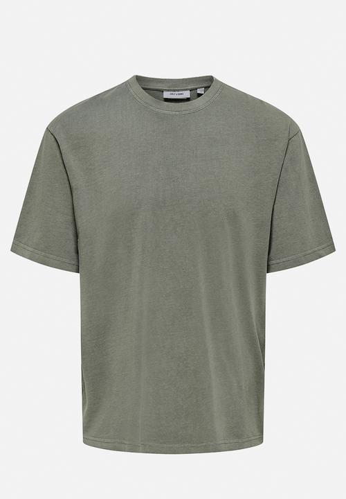 Only & Sons - Distress RLX Short Sleeve Tee Noos - Castor Gray