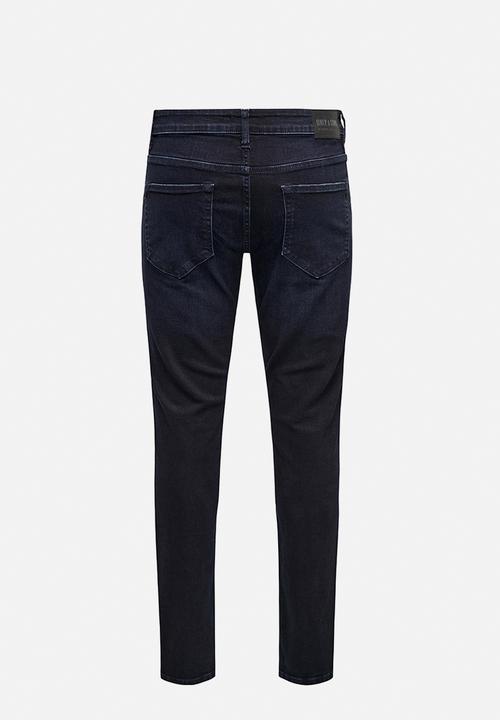 Only & Sons - loom Slim 5748 Ey Box Jeans - Blue Black Denim