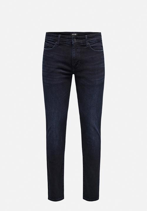 Only & Sons - loom Slim 5748 Ey Box Jeans - Blue Black Denim