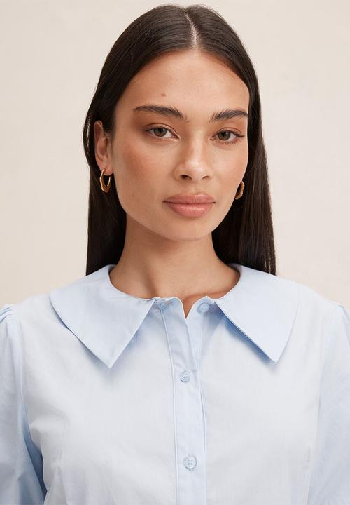 Forever New - Gracie bubble sleeve shirt - soft blue