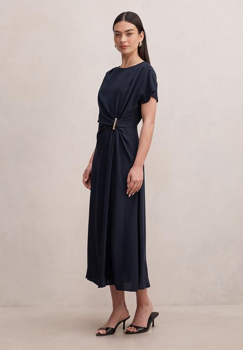 Forever New - Wren hardware detail midi dress - navy
