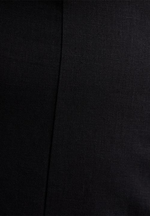 Forever New - Portia folded collar linen midi dress - black