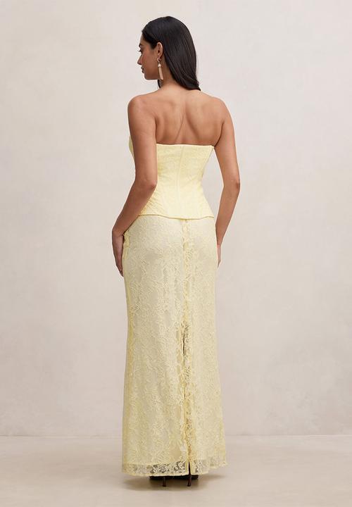 Forever New - Myla lace corset maxi dress - lemon