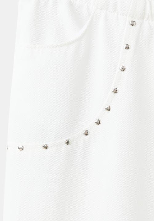 MANGO - Trousers Kataset - White
