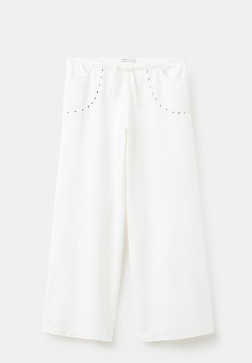 MANGO - Trousers Kataset - White