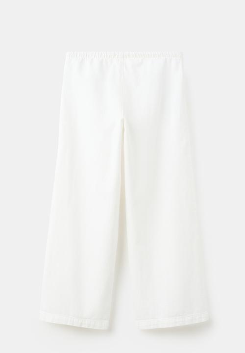 MANGO - Trousers Kataset - White