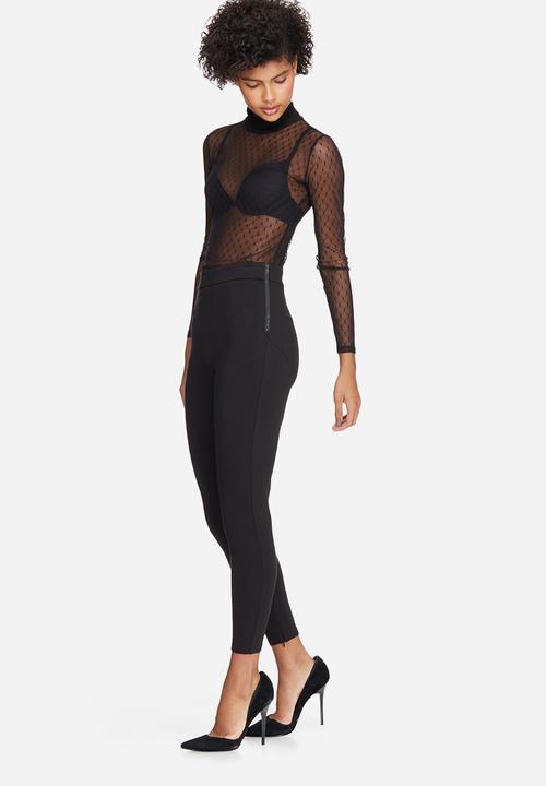 dailyfriday - Dobby mesh turtle neck