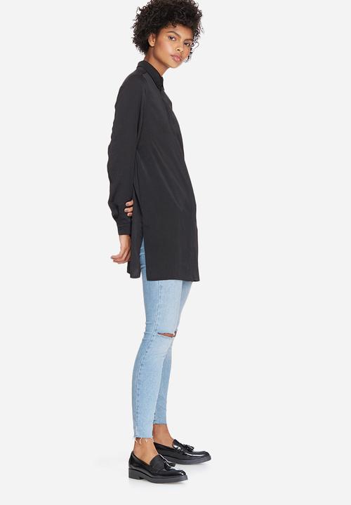 dailyfriday - Silky longer length shirt