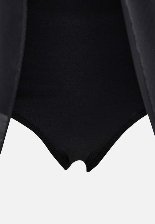 Trendyol - U-neck skirt swimsuit - black