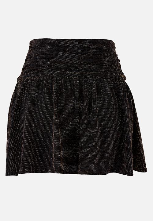 Trendyol - Glitter Mini Skirt - Gold