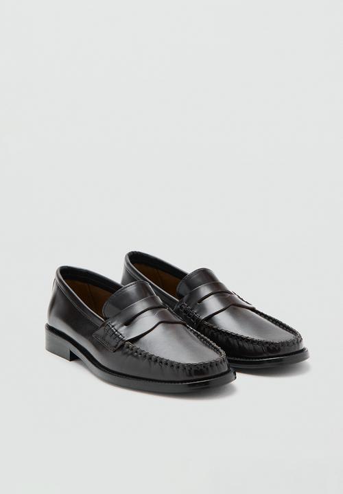 MANGO - Louisa leather loafer - dark brown