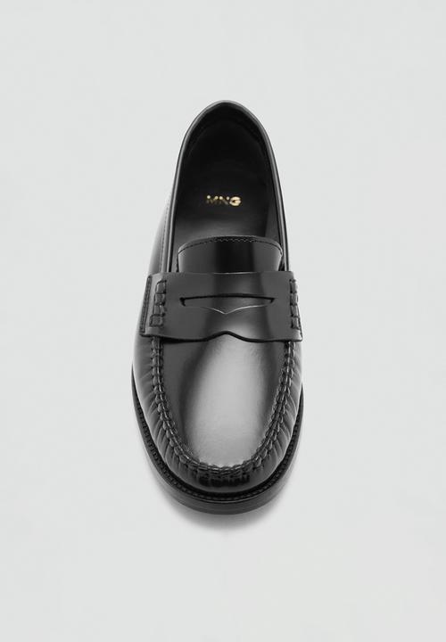 MANGO - Louisa leather loafer - black