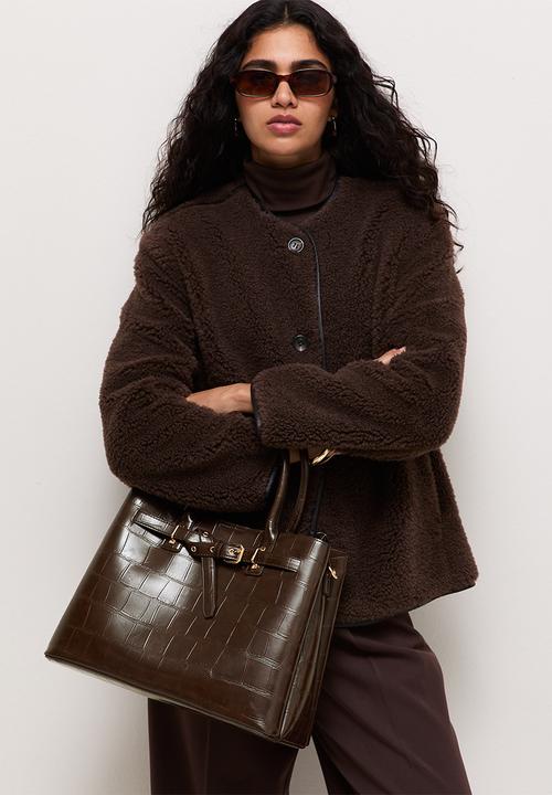 New Look - Anna Belted Croc  - Dark Brown