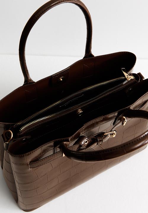 New Look - Anna Belted Croc  - Dark Brown