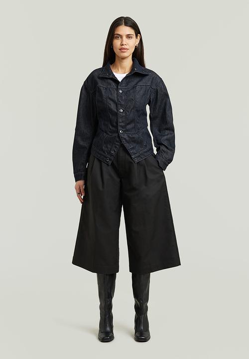 G-STAR - Pleated culotte wmn - dk black