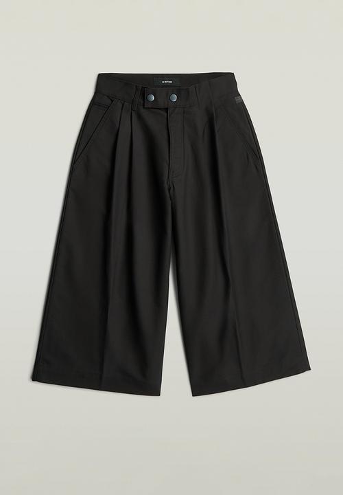 G-STAR - Pleated culotte wmn - dk black