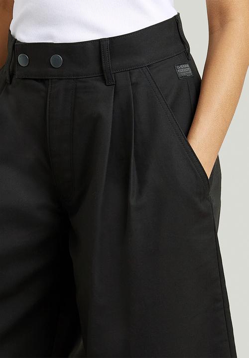 G-STAR - Pleated culotte wmn - dk black