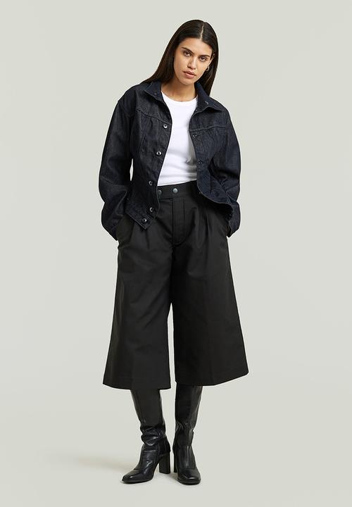 G-STAR - Pleated culotte wmn - dk black