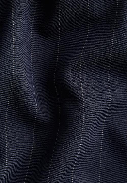 H&M - Circle-skirt shift dress - navy blue/pinstriped