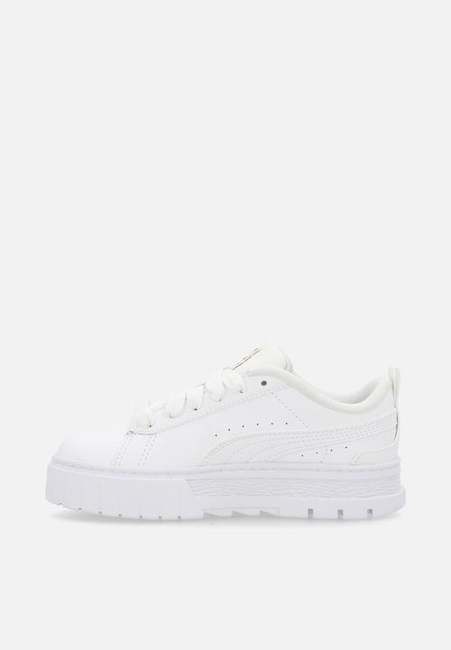 PUMA - Mayze Lth Ps - Puma White-Puma Team Gold