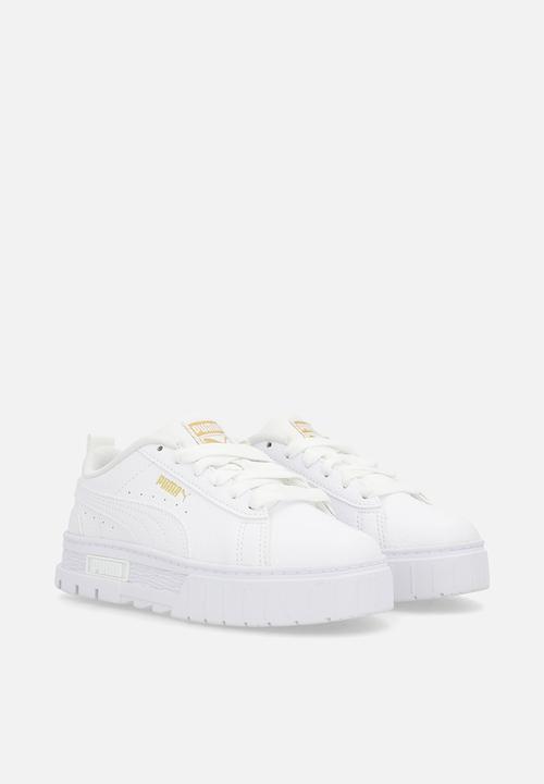 PUMA - Mayze Lth Ps - Puma White-Puma Team Gold
