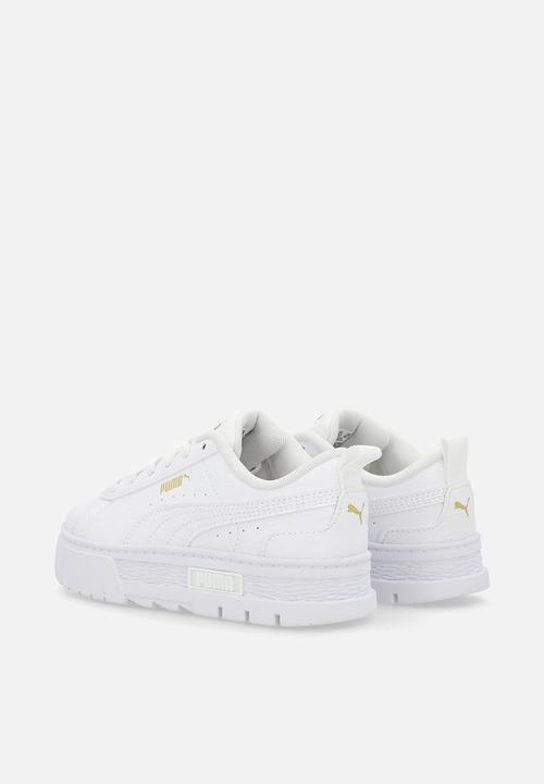 PUMA - Mayze Lth Ps - Puma White-Puma Team Gold