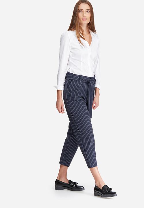 ONLY - Maggie belted pinstripe pants