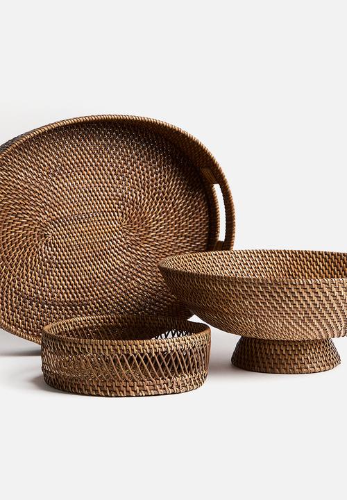 H&M - Rattan bread basket - brown