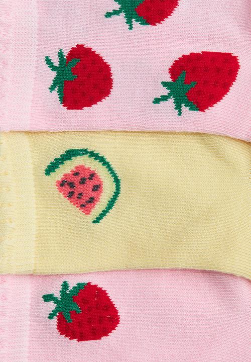 H&M - 7-pack socks - light pink/strawberries