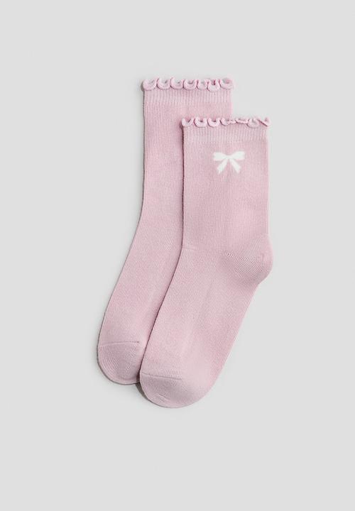 H&M - 7-pack socks - light pink/bows
