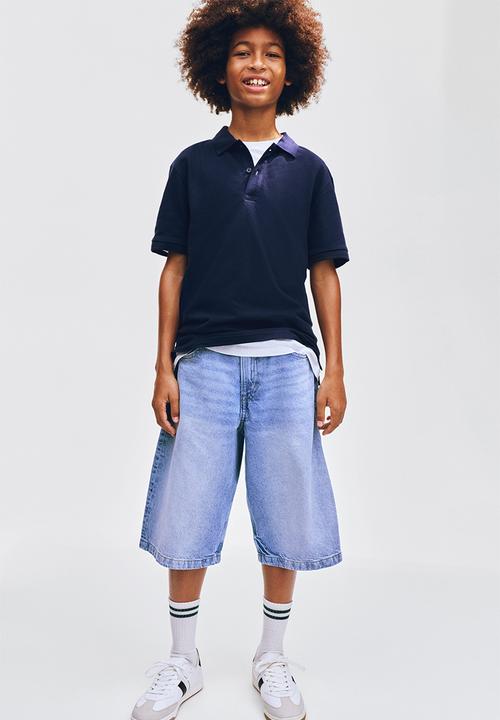 H&M - Cotton piqu? polo shirt - navy blue