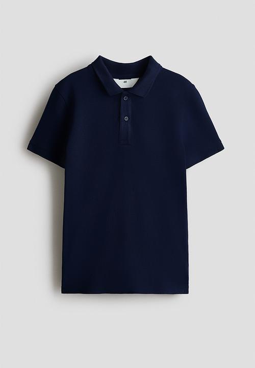 H&M - Cotton piqu? polo shirt - navy blue