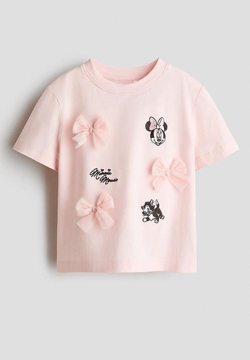 Print-motif cotton t-shirt - light pink/minnie mouse